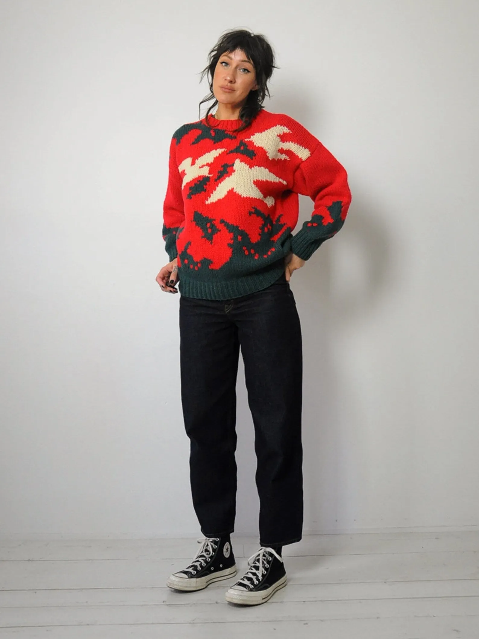 1980's Abstract Dove Sweater