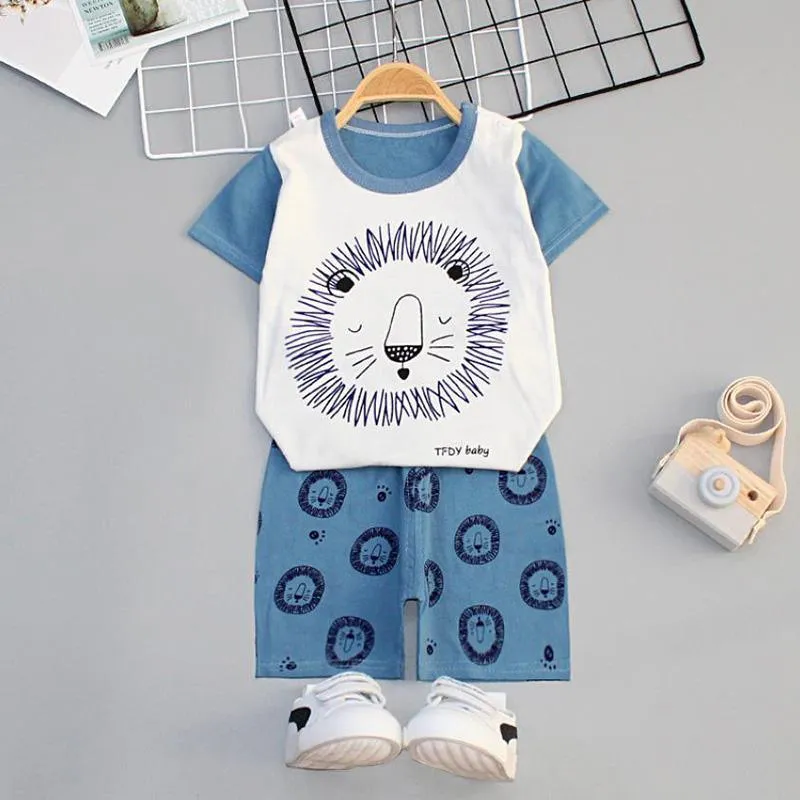 2-piece Thin Pajamas Sets for Toddler Boy Wholesale Children's Clothing