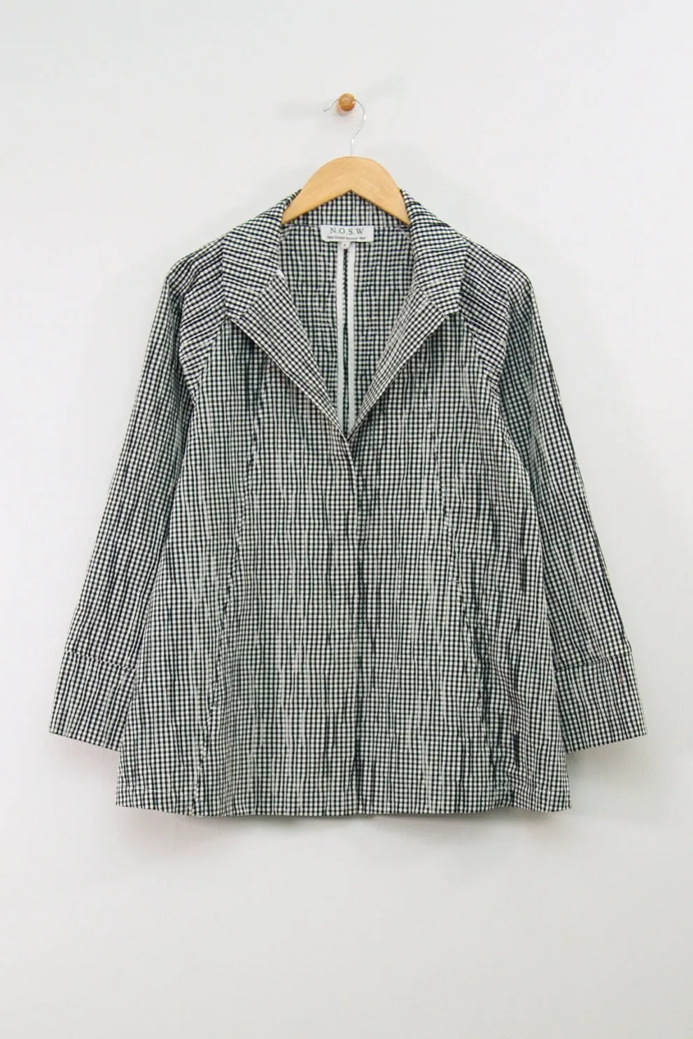 29" Pleated Seersucker Snap Jacket