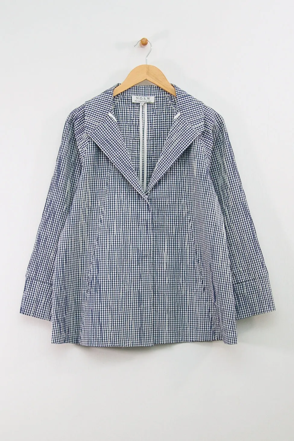 29" Pleated Seersucker Snap Jacket