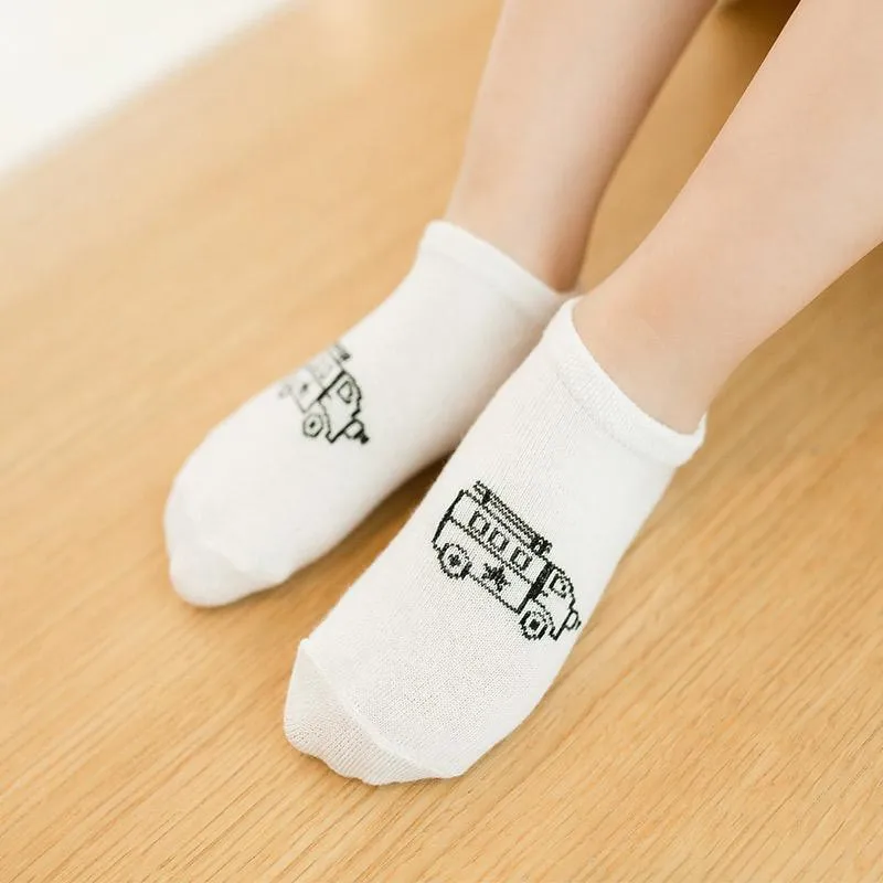 5-piece Cotton Children's Low Cut Socks