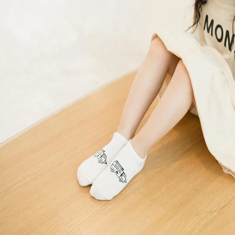 5-piece Cotton Children's Low Cut Socks