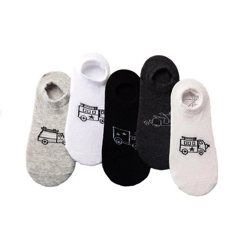 5-piece Cotton Children's Low Cut Socks