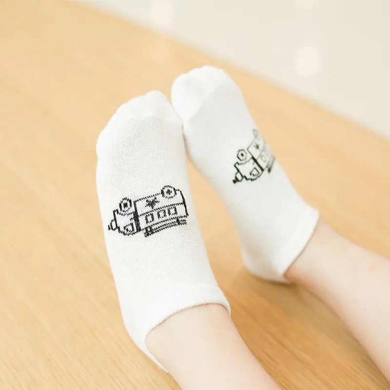 5-piece Cotton Children's Low Cut Socks