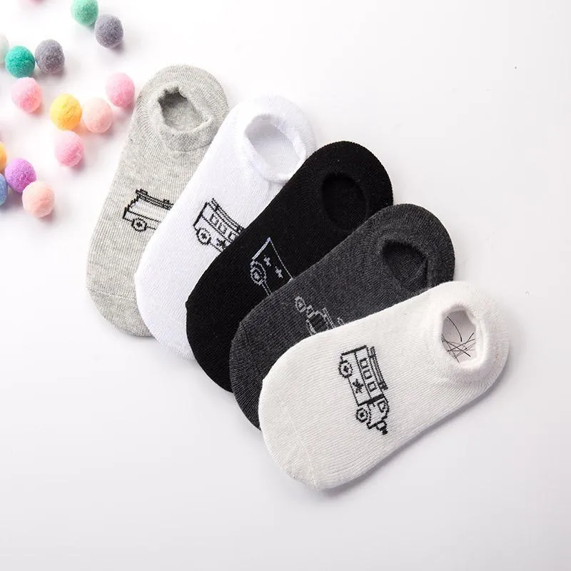 5-piece Cotton Children's Low Cut Socks