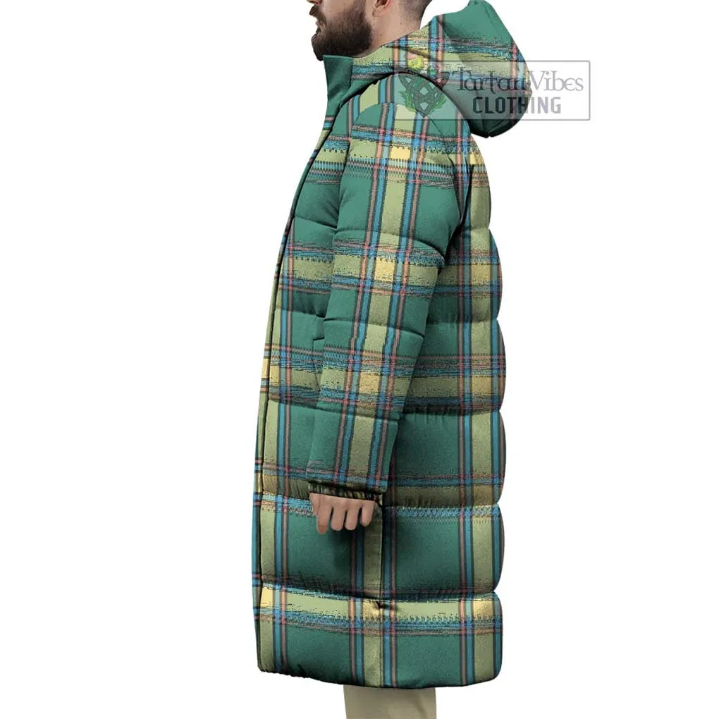 Alberta Province Canada Tartan Long Down Jacket