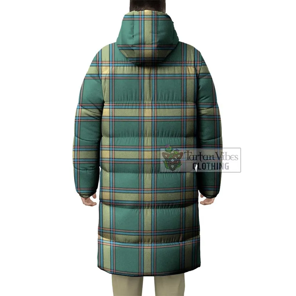 Alberta Province Canada Tartan Long Down Jacket