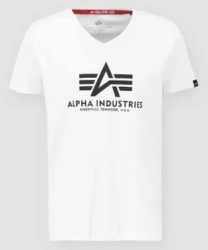 Alpha Industries Basic V-Neck T-Shirt, White