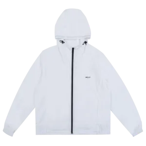 Ambush Logo Hooded Zip Jacket White