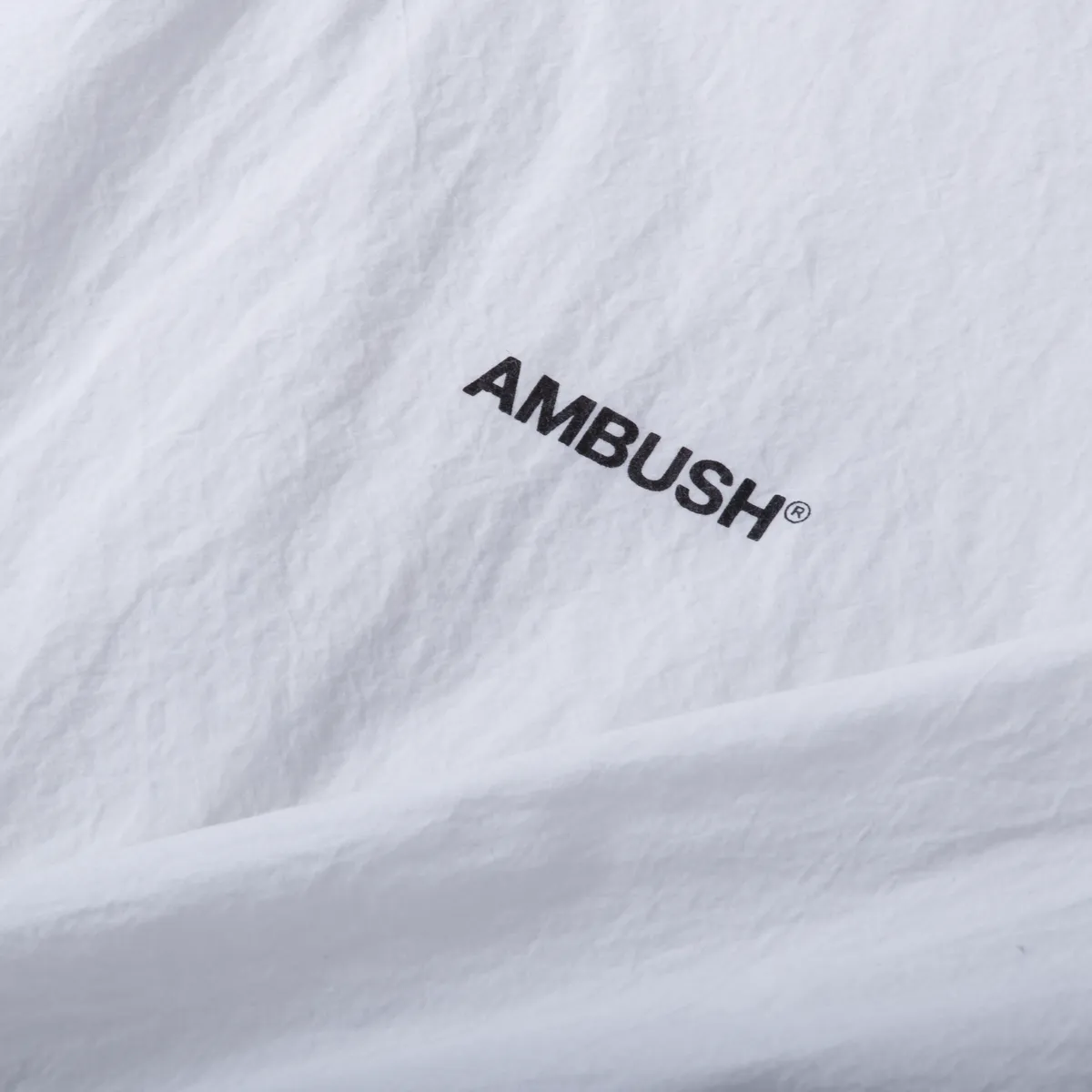 Ambush Logo Hooded Zip Jacket White