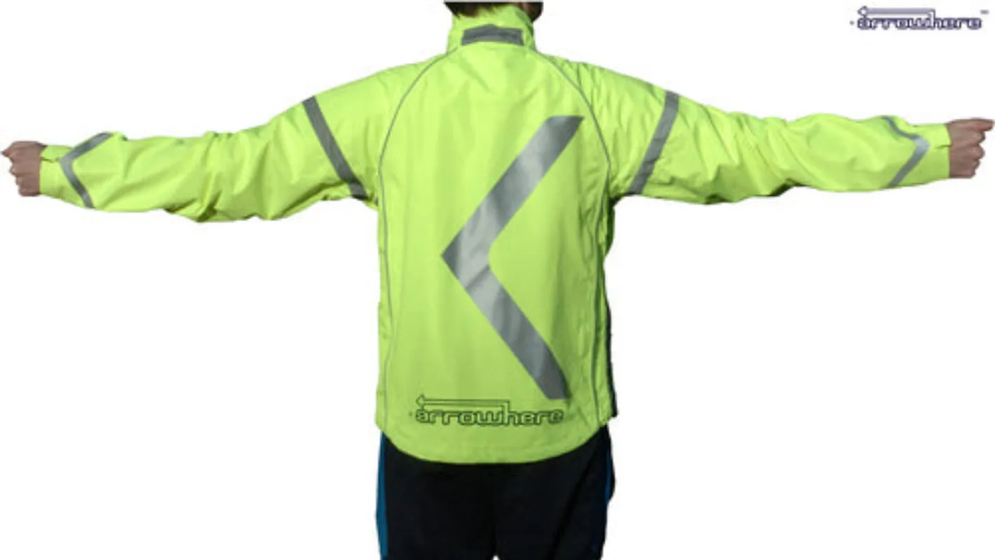 ArroWhere Women's Waterproof Plus LED Hi-Viz with Arrow Bike Jacket