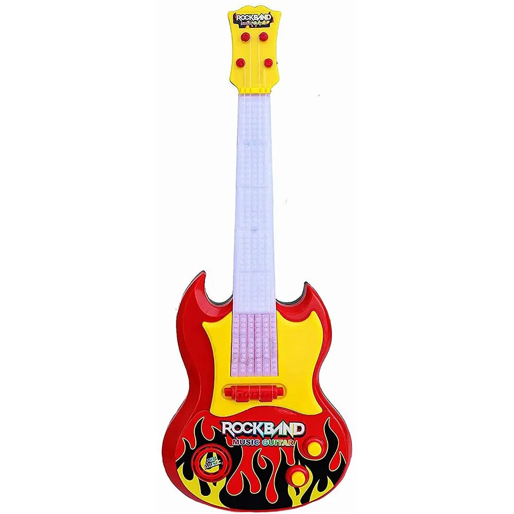 Attractive Battery Operated Children's Guitar Toy - 3 Years, Multi-Color