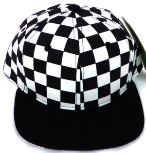 Baby and Children's SnapBack Hat in Checkers w/ Black Bill