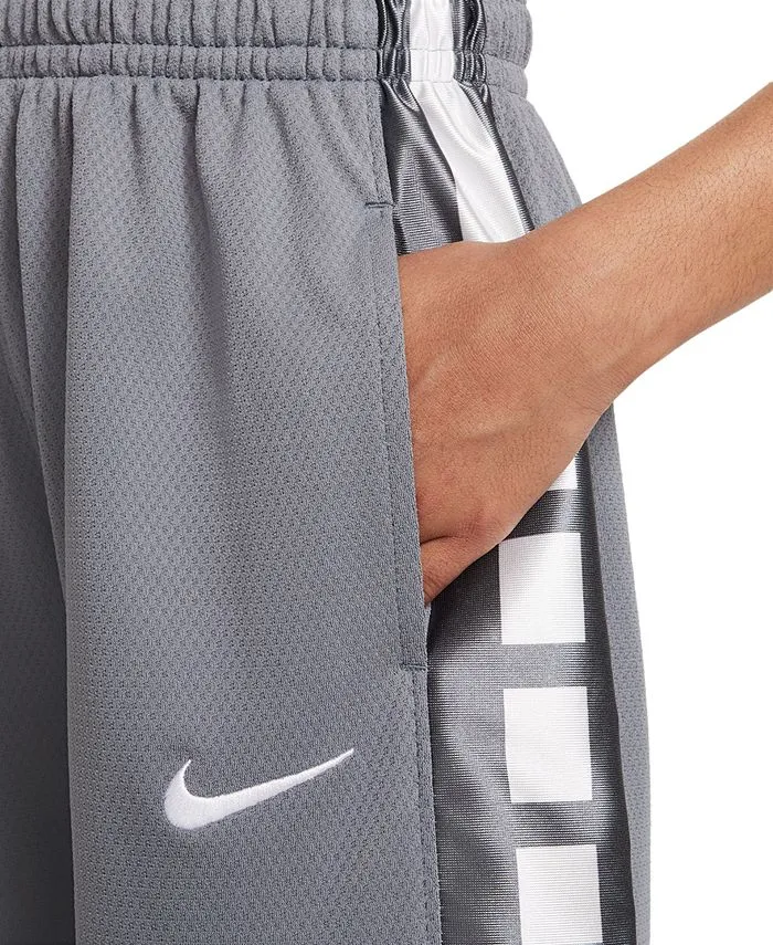 Big Boys Elite Dri-FIT Nike Basketball Shorts, Gray