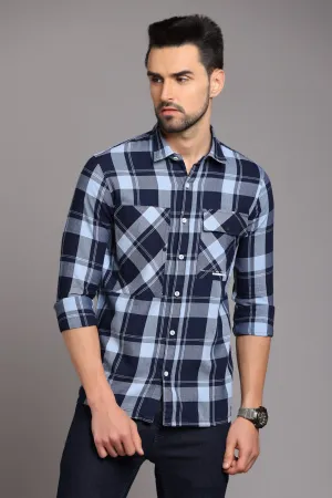 Blue Check Full Sleeve Shirt