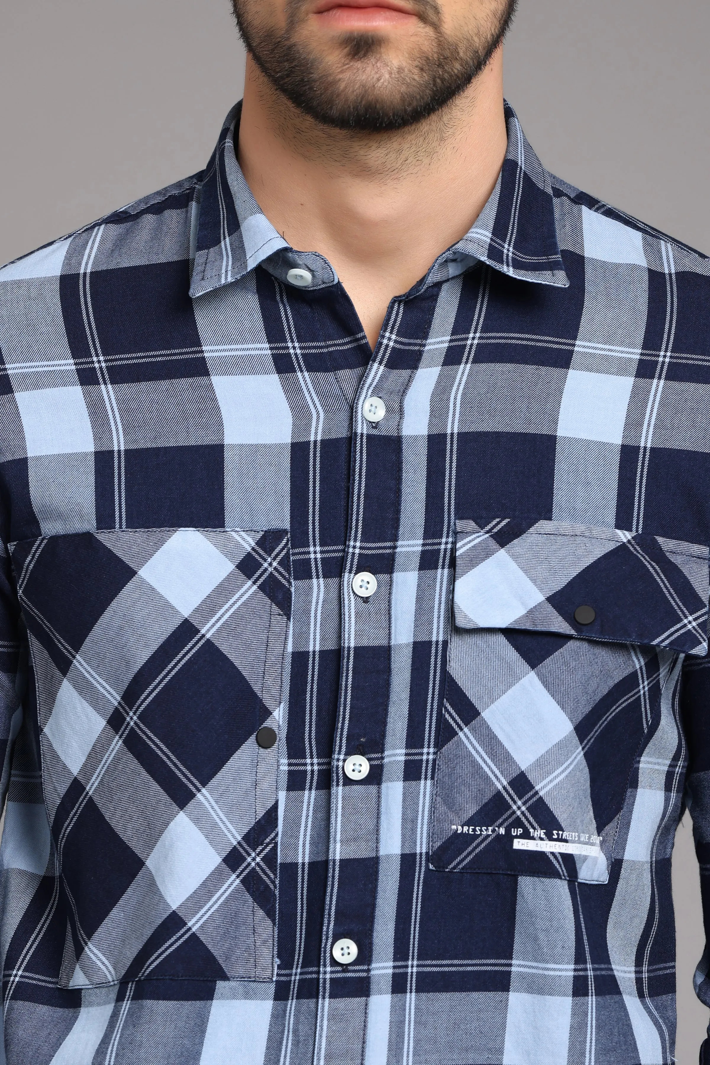 Blue Check Full Sleeve Shirt