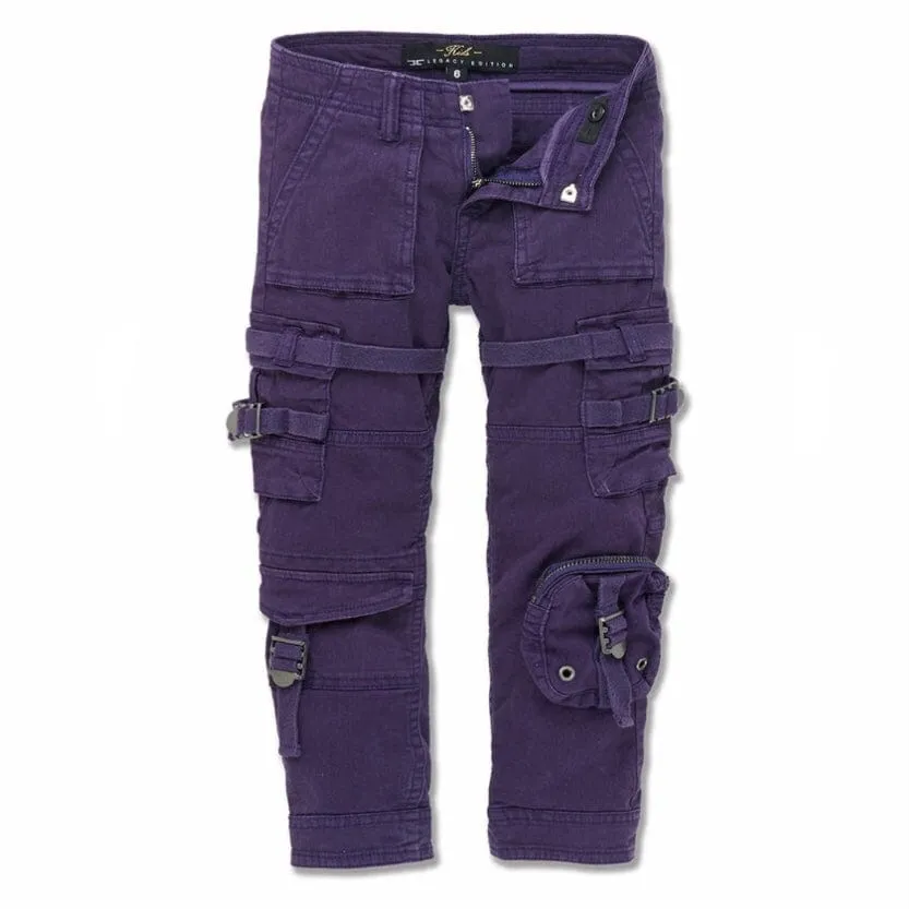 Boys Jordan Craig Cairo Cargo Pants (Purple) 5642MB