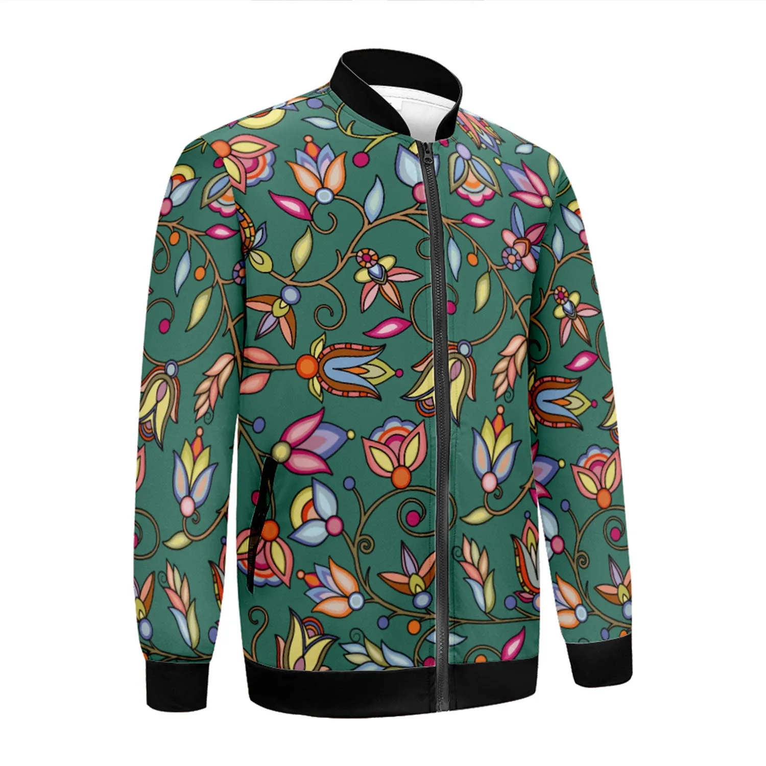 Buffalo Bloom Pond Reflection Zippered Collared Lightweight Jacket