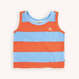 CarlijnQ Red & Blue Stripes Terry Tank Top