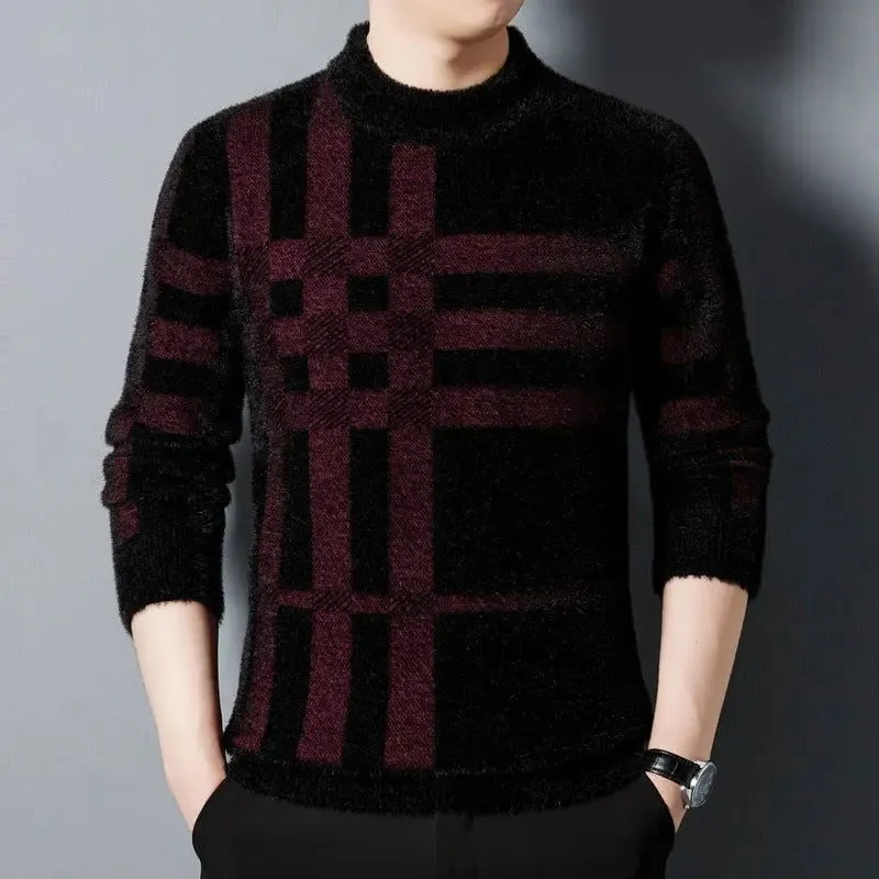 Casual All-matching Striped Thickened sweater