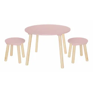 Children's Pink Table & Stool Set