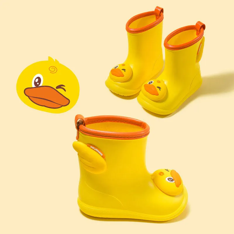 Children's rain boots, baby rain gear, rain boots, cartoon waterproof middle-aged water shoes, kindergarten cartoon children's rain boots