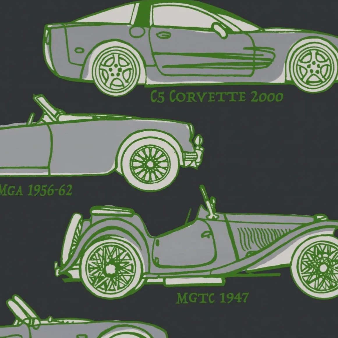 Classic Cars Wallpaper - Black   green