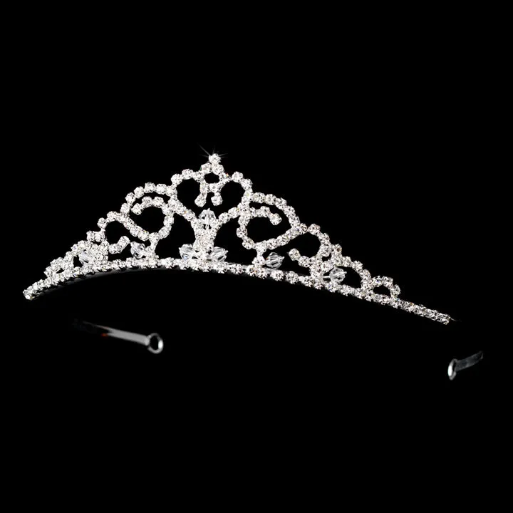 Classic Childs Crystal Heart Tiara