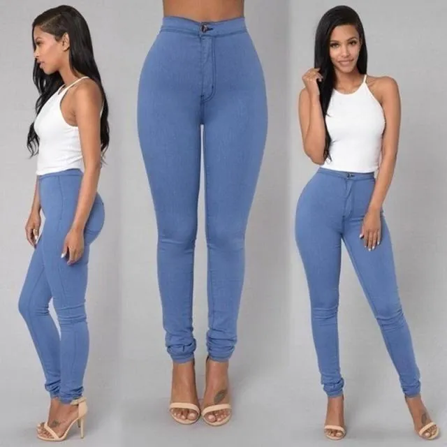 Cuff Me Flexible High Waist Skinny Jean Pants