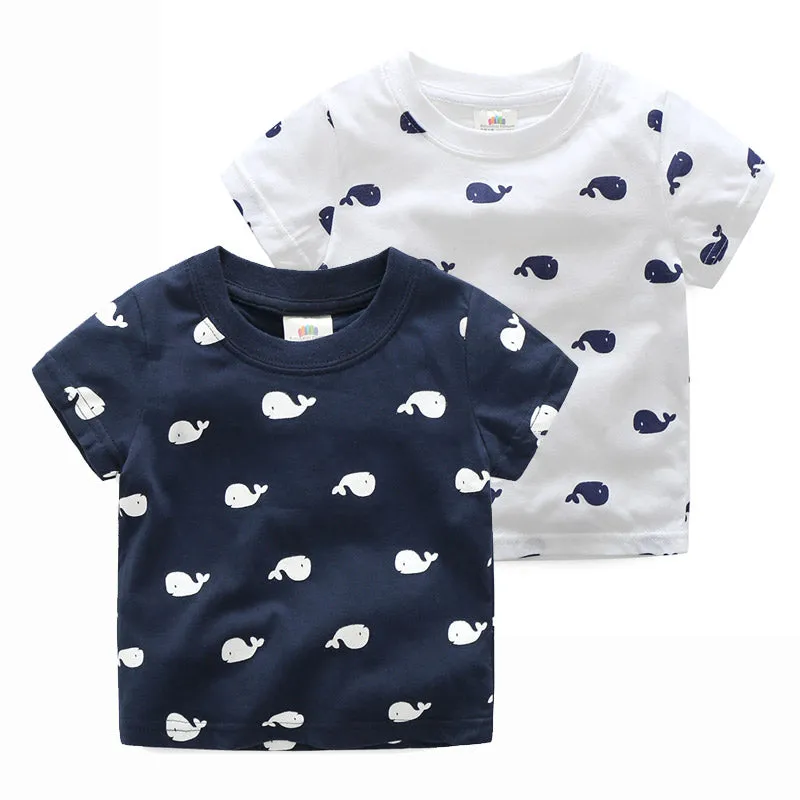 Cute Boy Whale Shirts (2-10 Years)