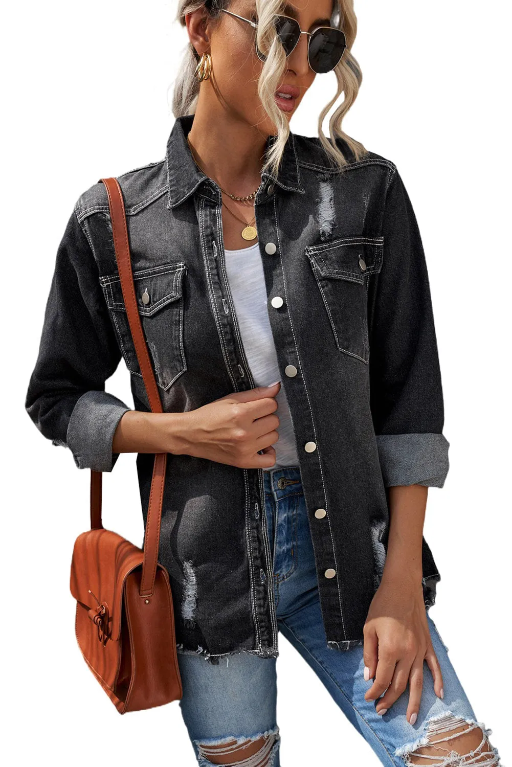 Distressed Denim Jacket