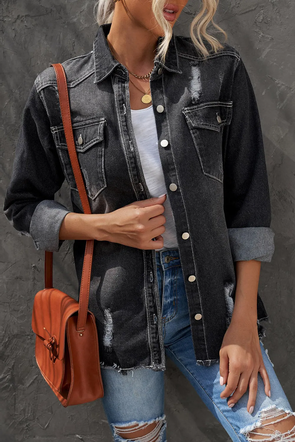 Distressed Denim Jacket