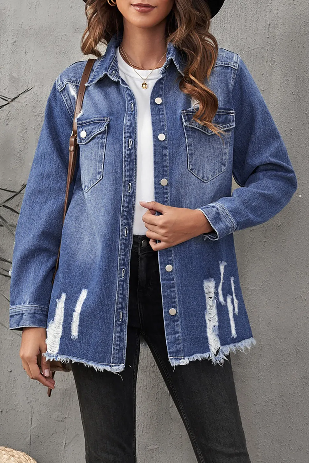 Distressed Denim Jacket