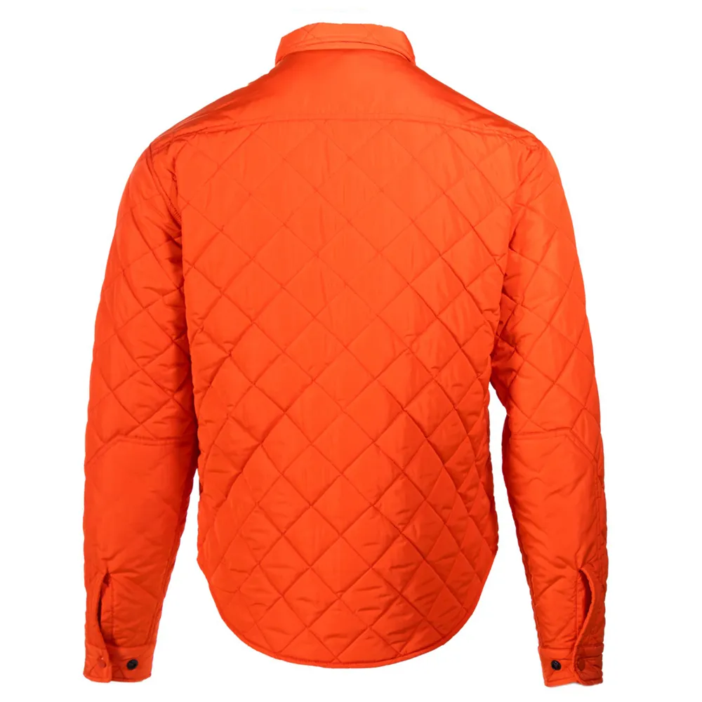 Down-filled Quilted Shirt Jacket | Orange