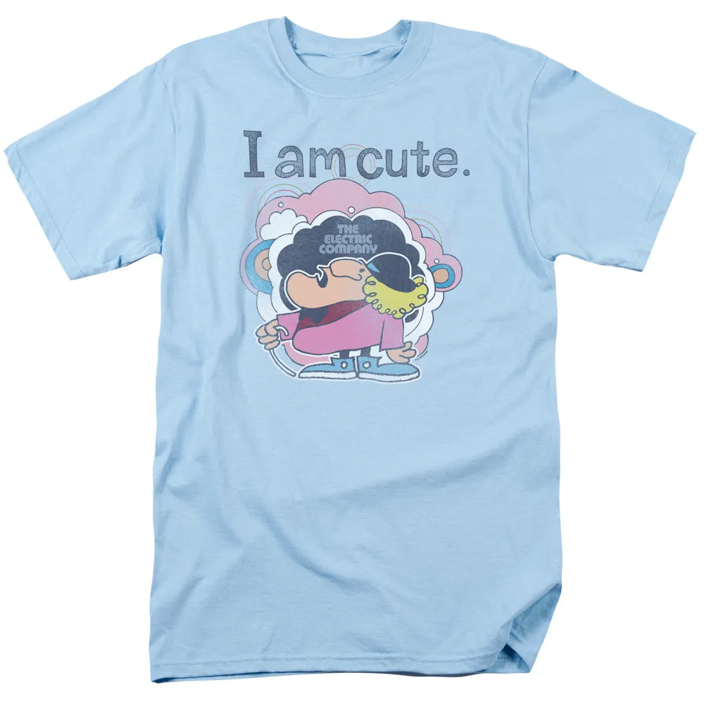 Electric Company I Am Cute Mens T Shirt Light Blue