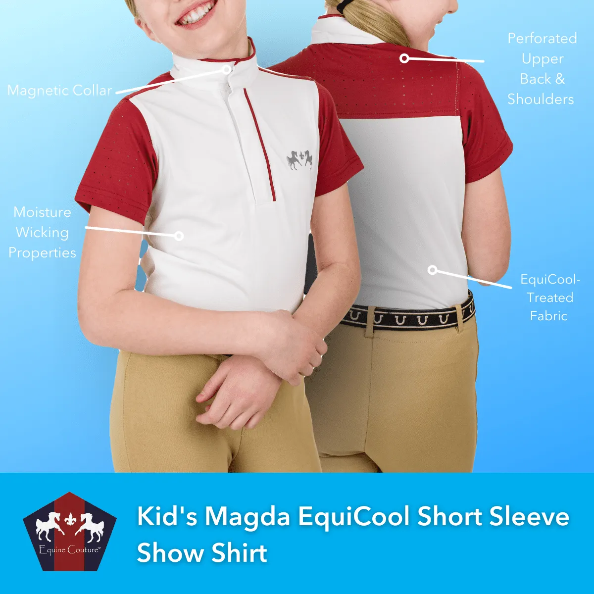 Equine Couture Children'S Magda Equicool Short Sleeve Show Shirt