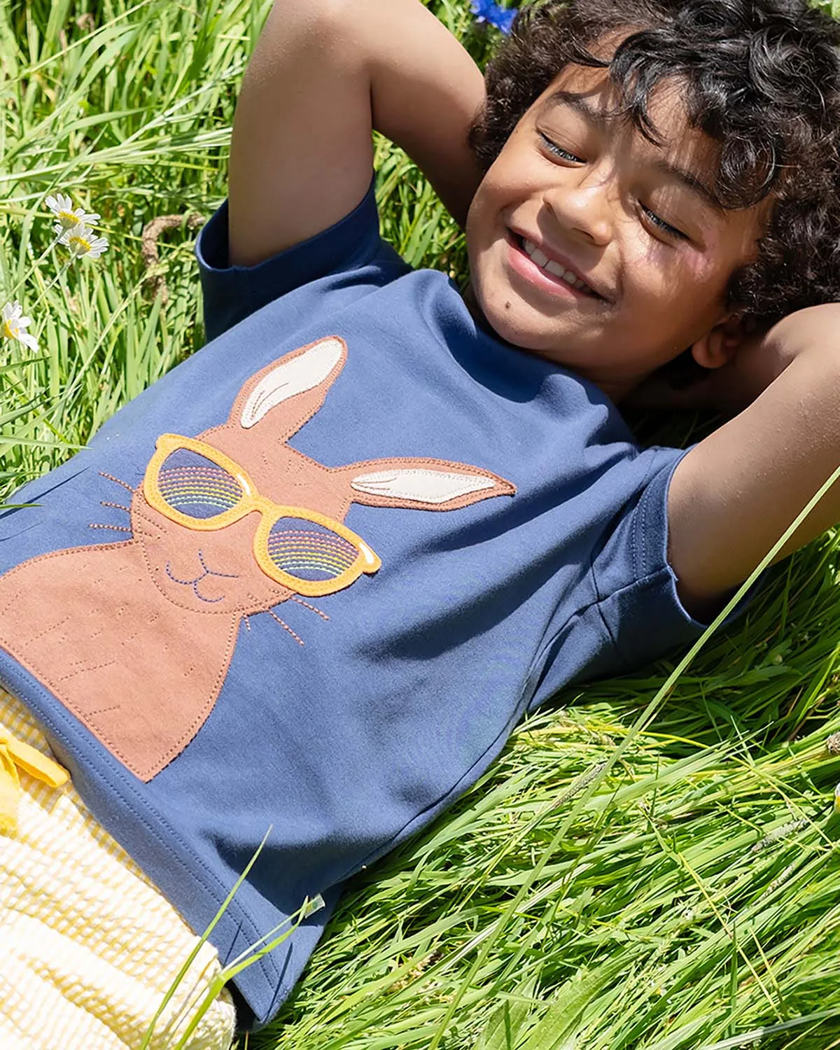 Frugi Carsen Applique T-Shirt - Hare