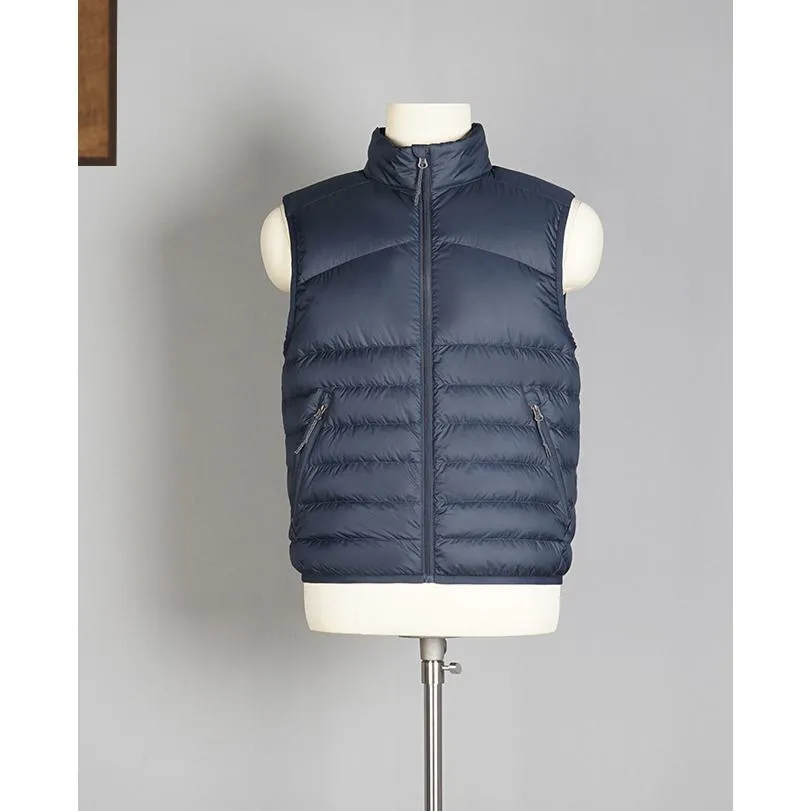 Full Zip Cropped Lightweight Stand-Up Collar Down Jacket Vest