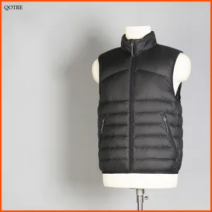 Full Zip Cropped Lightweight Stand-Up Collar Down Jacket Vest