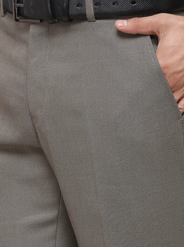 Grey Classic Fit Solid Formal Trouser | Greenfibre