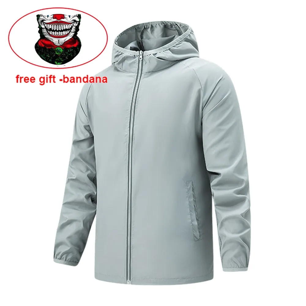 Hiking Windbreaker Waterproof Jacket Reflective Coat for Men and Women