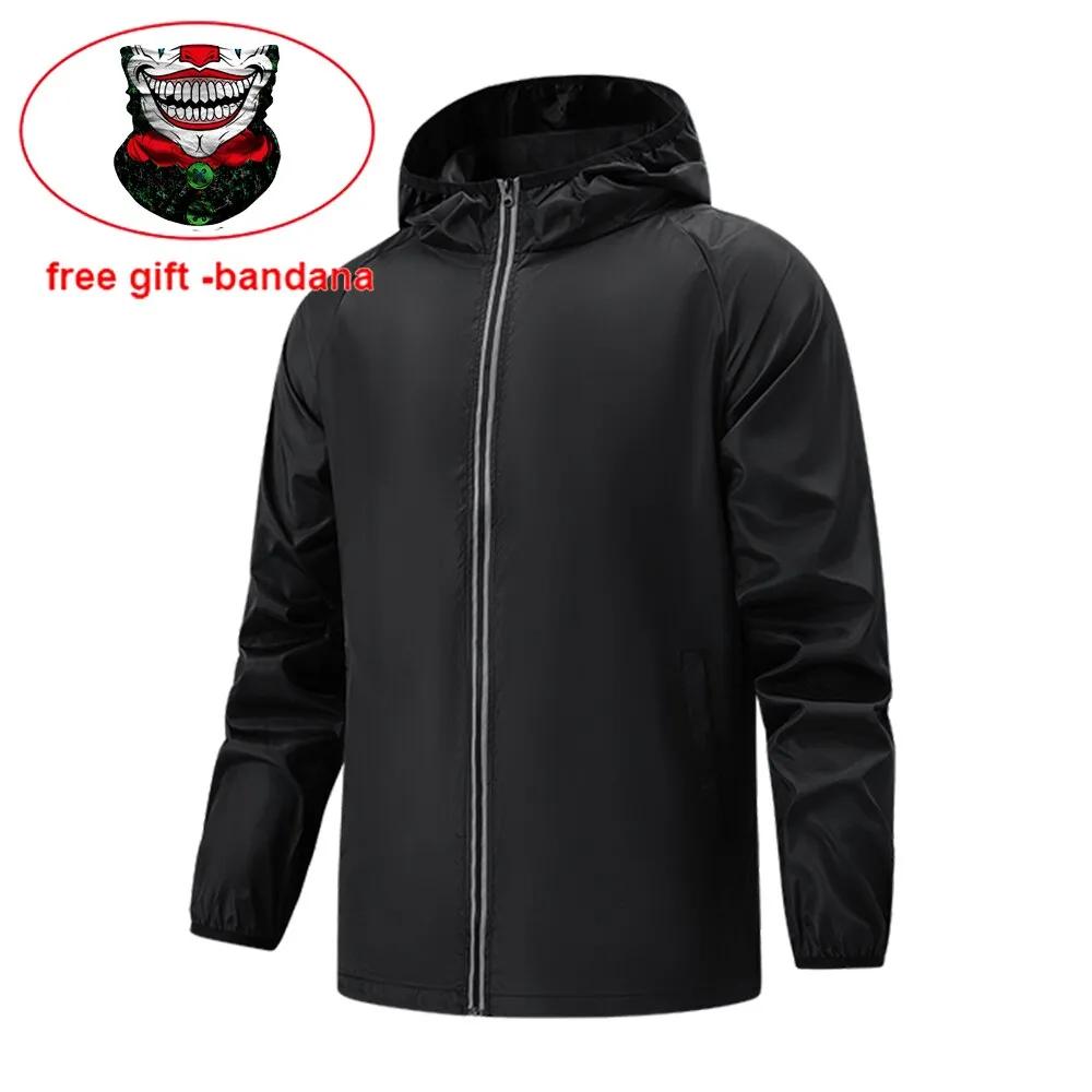 Hiking Windbreaker Waterproof Jacket Reflective Coat for Men and Women