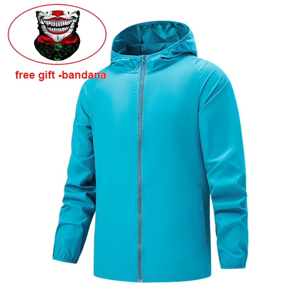 Hiking Windbreaker Waterproof Jacket Reflective Coat for Men and Women