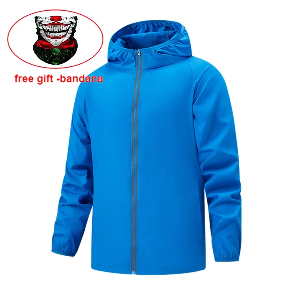 Hiking Windbreaker Waterproof Jacket Reflective Coat for Men and Women