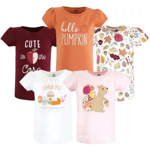 Hudson Baby Short Sleeve T-Shirts, Fall Pumpkin Spice