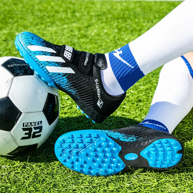 Kids' Soccer Shoes, Magic Tape, Short Studs, Boys and Girls