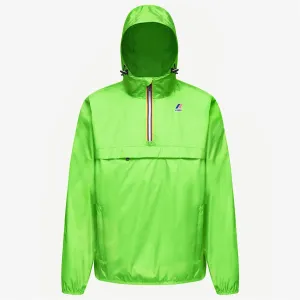 Leon - Packable Quarter Zip Rain Jacket in Green Fluo