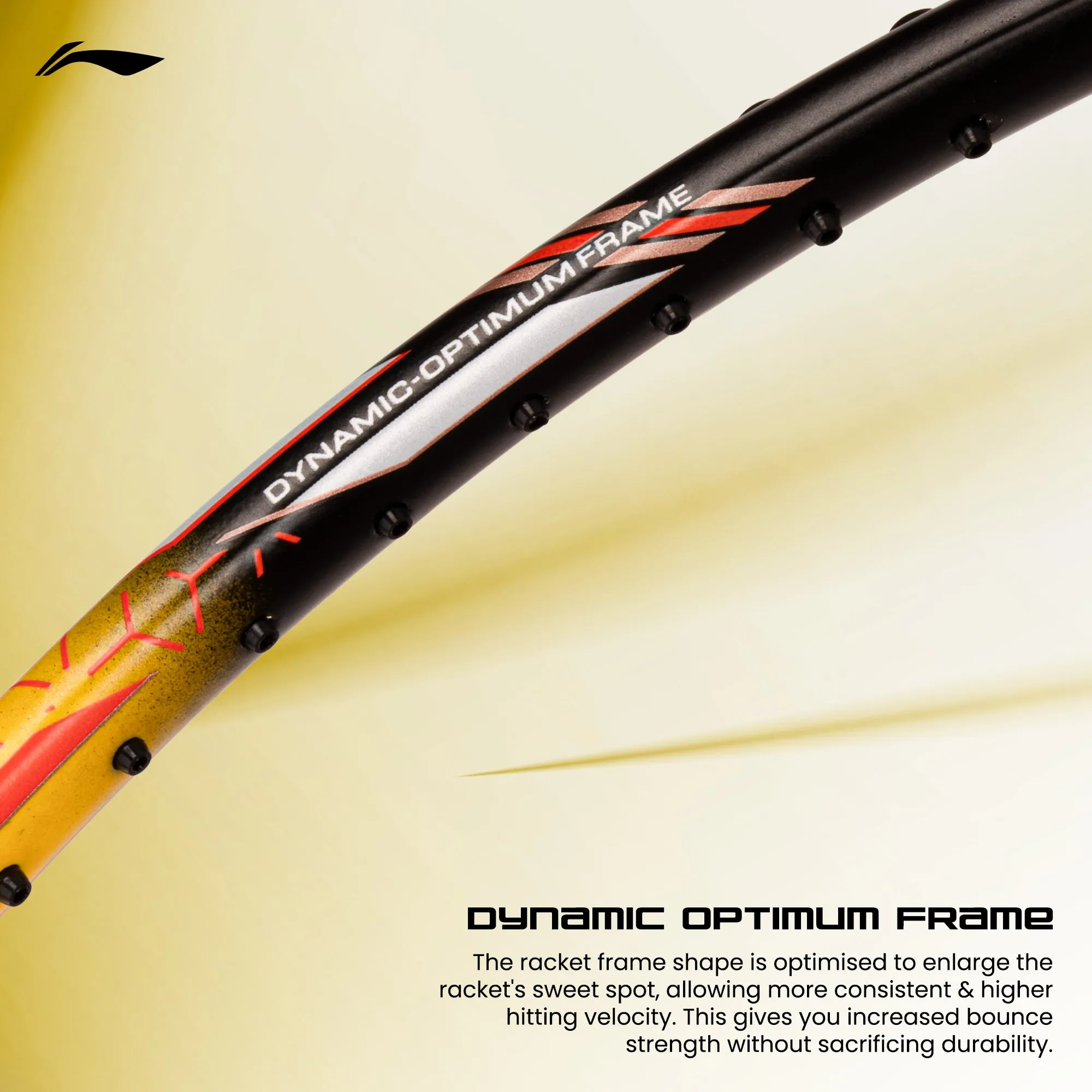 Li-Ning G-Force 5800 Superlite Strung Badminton Racquet (Black / Yellow / Red)