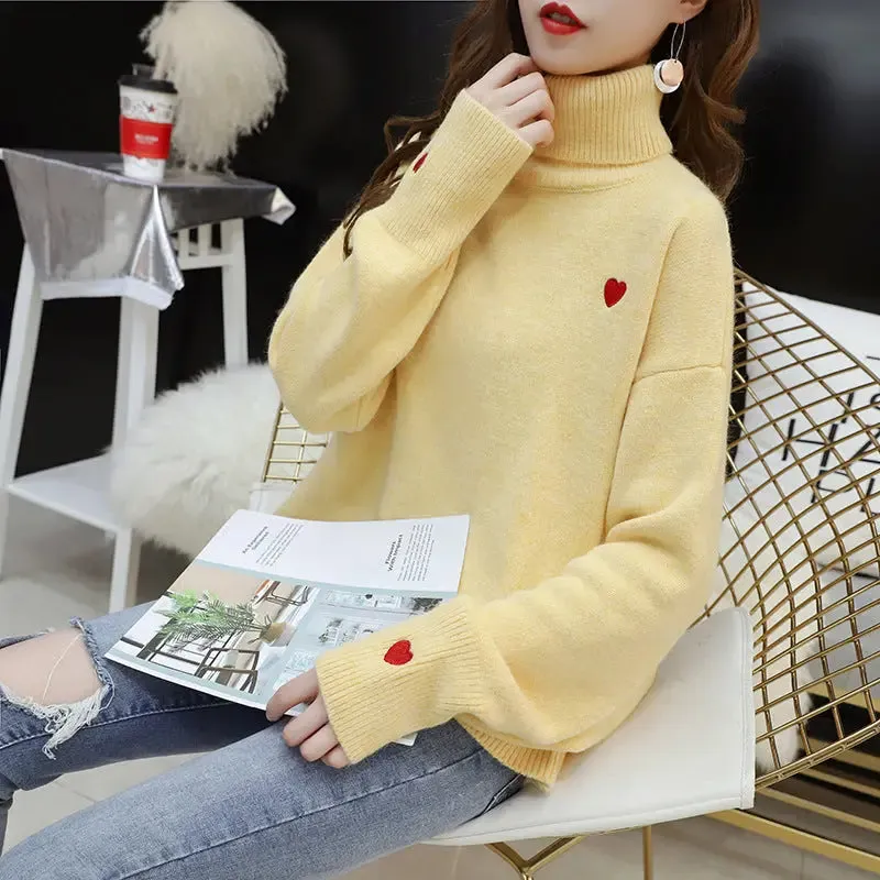 Love All-matching Embroidered Sweater Top For Women