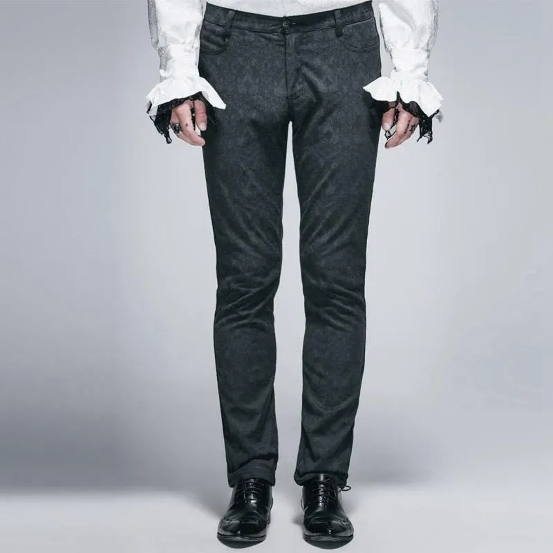 Men's Punk Classic Brocade Trousers